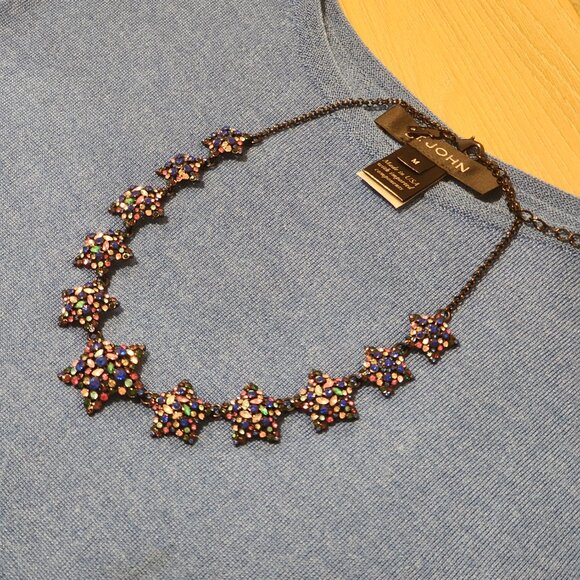 Brand New!! KATE SPADE NY: Bright Star| Multicolor Stones|Crystals|Black Metal - Picture 11 of 13